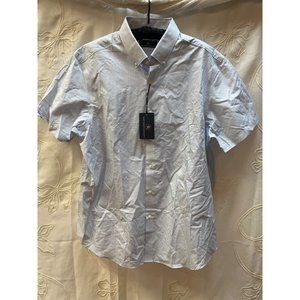 NWT Hart Schaffner Marx Brown & Blue Plaid Shirt X-Large